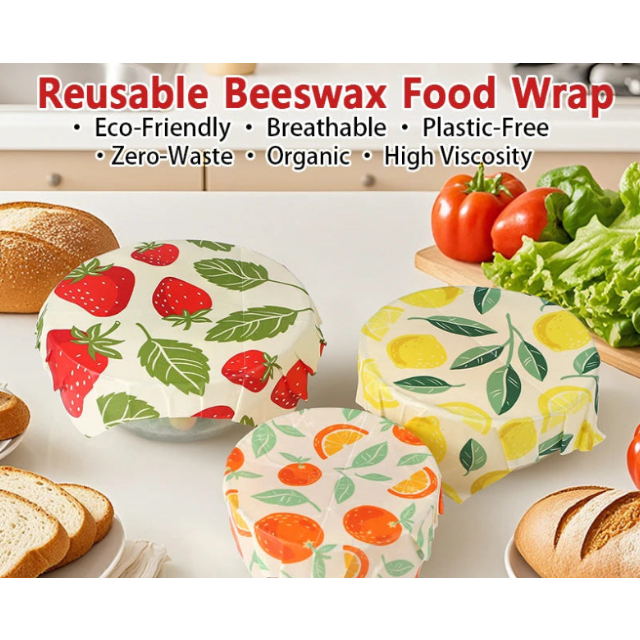 Reusable Beeswax Food Wraps | Eco-Friendly Plastic Wrap Alternative