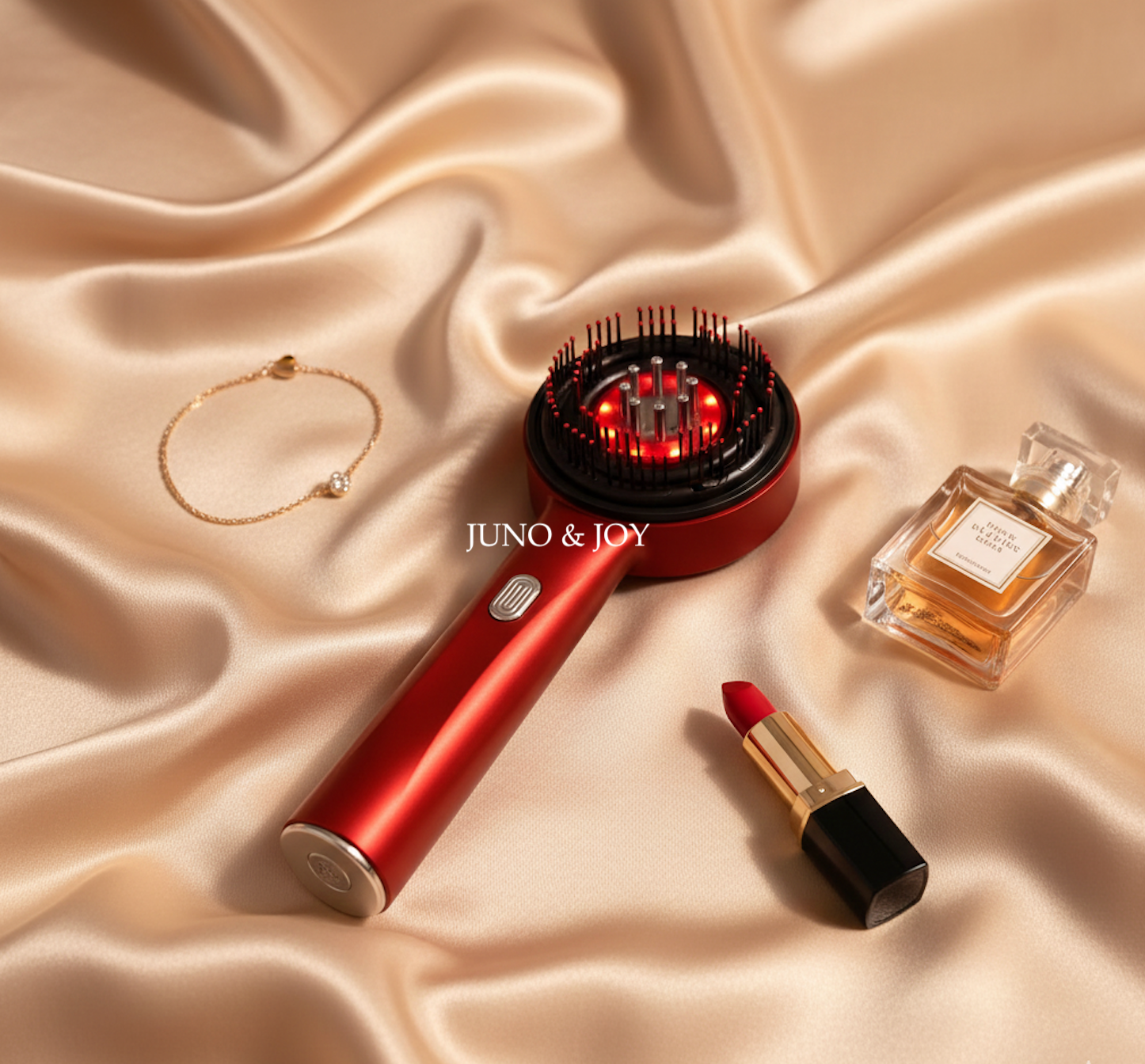 AURA - Peine masajeador 3 en 1 con luz roja para el cuero cabelludo