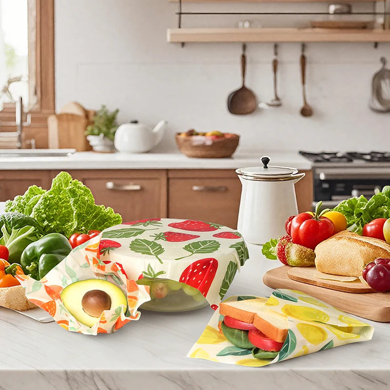 Reusable Beeswax Food Wraps | Eco-Friendly Plastic Wrap Alternative
